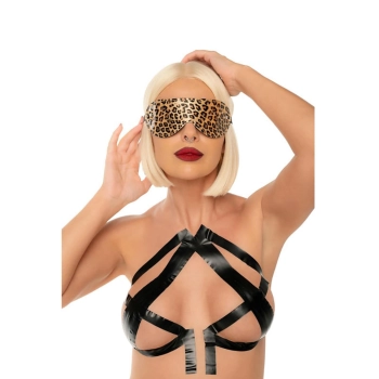 Opaska na oczy Leopard elastyczna Fantasy