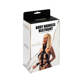 Regulowana uprząż BDSM z pierścieniami Fantasy