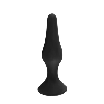 Korek analny silikonowy Fantasy czarny duży 12.5 cm