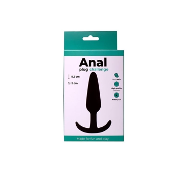 Korek analny silikonowy Fantasy czarny mały 8 cm