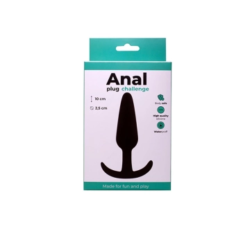 Korek analny silikonowy Fantasy czarny średni 10 cm