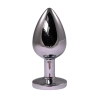 Korek analny Fantasy srebrny mały z czerwonym diamentem 7 cm