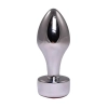 Korek analny srebrny z różowym diamentem Fantasy 7,7 cm
