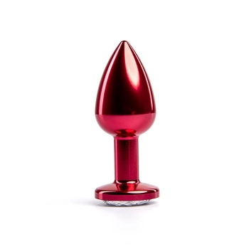 Red Butt Plug with White Diamond