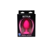 Różowy silikonowy korek analny z białym kryształem Fantasy mały 7 cm