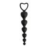 Koraliki analne Fantasy serduszka silikonowe czarne 18 cm