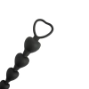Koraliki analne Fantasy serduszka silikonowe czarne 18 cm
