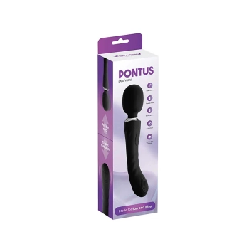 Czarny wibrator łechtaczkowy punktu G Fantasy silikonowy USB 24 cm
