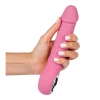 Wibrator realistyczny Fantasy różowy silikonowy z grzaniem 22 cm USB