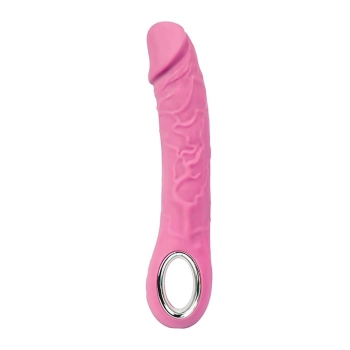 Wibrator realistyczny Fantasy różowy silikonowy z grzaniem 22 cm USB