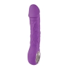 Wibrator realistyczny Fantasy fioletowy silikonowy 22 cm z grzaniem USB