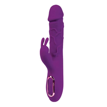 Wibrator króliczek Fantasy silikonowy grzanie 10 trybów USB 22 cm