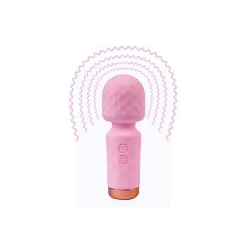 Mini różdżka Eros Fantasy różowa silikonowa USB 11,5 cm