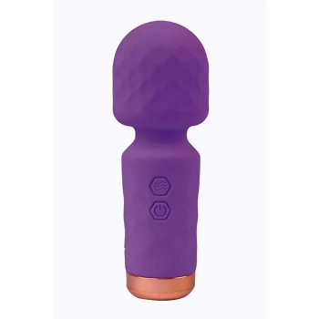 Fioletowa silikonowa mini różdżka masażowa Fantasy Eros USB 12 cm