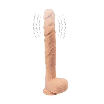 Dildo realistyczne wibrujące z ruchem Fantasy Zeus 21 cm z pilotem