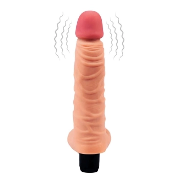 Miękki realistyczny wibrator z jądrami Fantasy 21 cm