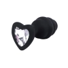 Korek analny silikonowy Fantasy czarny żebrowany 7cm