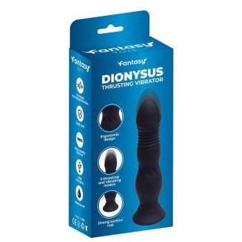 Silikonowy wibrator analny posuwisty Dionysus Fantasy 15 cm