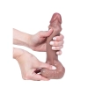 Dildo silikonowe z ruchomą skórką i jądrami Fantasy 22 cm