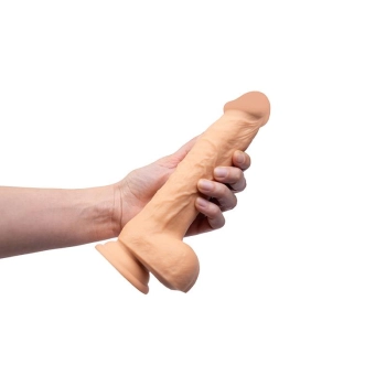 Dildo rotacyjne wibrujące realistyczne Fantasy 22 cm USB z pilotem