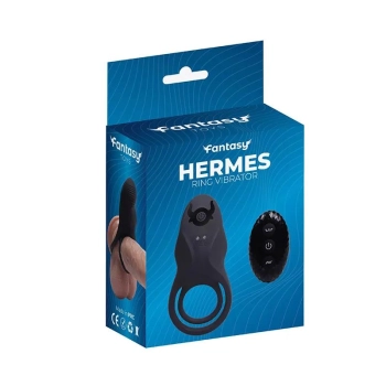 Podwójny pierścień wibrujący Hermes z pilotem Fantasy silikonowy USB