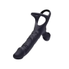 Dildo wibrujące do podwójnej penetracji Fantasy Hephaestus USB 19,5 cm