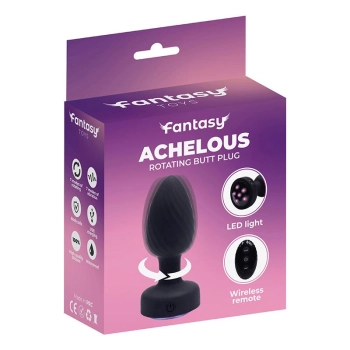 Rotacyjny wibrujący korek analny Achelous Fantasy USB 10 cm