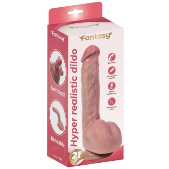 Dildo silikonowe elastyczne hiperrealistyczne Fantasy 21 cm
