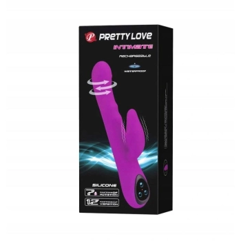 PRETTY LOVE -INTIMATE ,Silikonowy Wibrator z Ruchem Rotacyjnym