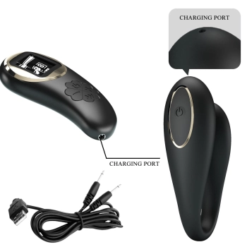 Wibrator podwójny Pretty Love Nathan z pilotem 10 trybów silikonowy USB