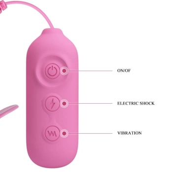 PRETTY LOVE -NIPPLE CLIP, 7 vibration functions 3 electric shock functions
