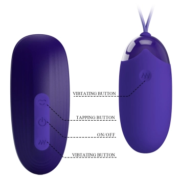 Fioletowe silikonowe jajeczko wibrujące Pretty Love Orthus Youth USB