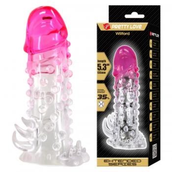 Przedłużka penisa Wilford Pretty Love 13,5 cm wodoodporna z analnym