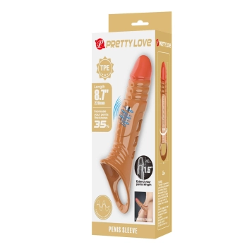 Nakładka na penisa z wibracją Pretty Love 22 cm