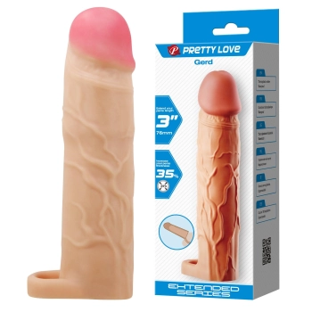 Przedłużka na penisa Pretty Love Gerd Flesh TPR 76 mm
