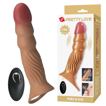 Pretty Love Vibrating Penis Sleeve Extender