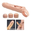 Pretty Love - Rękaw na penisa TPE z 3 zdejmowanymi extenderami 2,5 cm