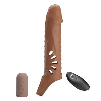 Nakładka na penisa Pretty Love realistyczna 12 wibracji USB