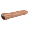 Przedłużka na penisa Pretty Love z wymiennymi wkładkami ciemnobrązowa 26 cm