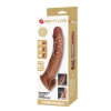 Przedłużka na penisa Pretty Love z wymiennymi wkładkami ciemnobrązowa 26 cm
