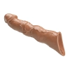 Przedłużka na penisa Pretty Love z regulowanymi wkładkami brązowa 28 cm