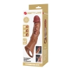 Przedłużka na penisa Pretty Love z regulowanymi wkładkami brązowa 28 cm