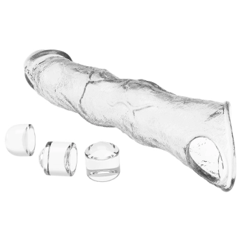 Przedłużka na penisa Pretty Love z modułami transparentna 28 cm