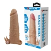Wibrująca przedłużka na penisa Pretty Love 17 cm naturalna