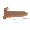 Wibrująca przedłużka na penisa Pretty Love 17 cm naturalna