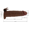 Przedłużka wibrująca na penisa Pretty Love brązowa 17 cm