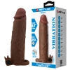 Wibrująca przedłużka na penisa Pretty Love Xerxes 22 cm ciemnobrązowa