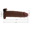Wibrująca przedłużka na penisa Pretty Love Xerxes 22 cm ciemnobrązowa