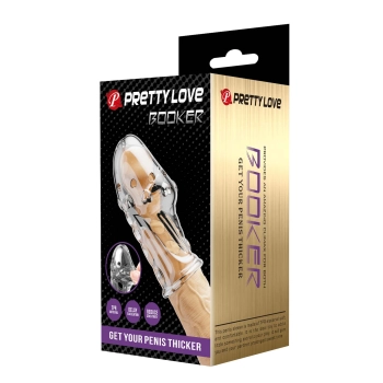 Nakładka na penisa Pretty Love Booker transparentna