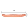 Podwójne dildo Baile TPR cieliste 37 cm